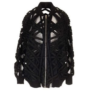 Rick Owens Women Cropped Jacket In Denim And Tulle